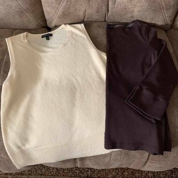 Ladies Sleeveless Sweater/Long Sleeved Shirt - Picture 1 of 7